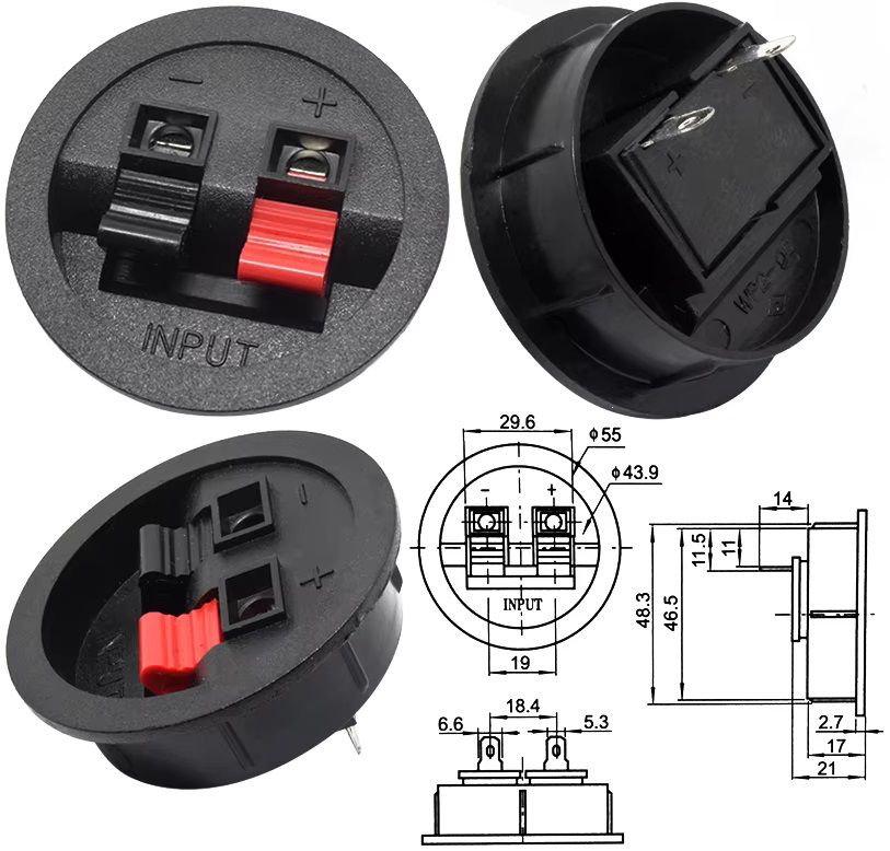 Conector altavoz redondo 215 B